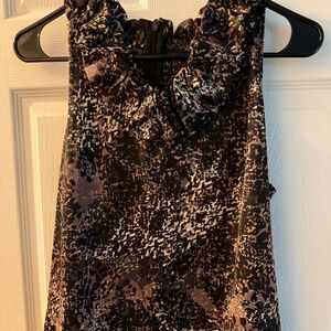 Ann Taylor Petite Sleeveless Blouse with Ruffled Neckline – Size 10P